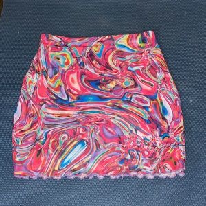 shein tie dye skirt